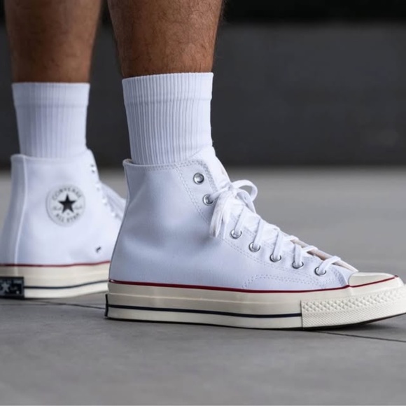 BRAND NEW men converse all star hi top white shoes size US 12 & US 13 - Picture 10 of 10